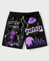 Men's Plus Size Sport Street Alien Shorts